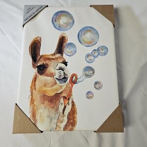 Llama Bubble Art Canvas‎ - Multicolor
